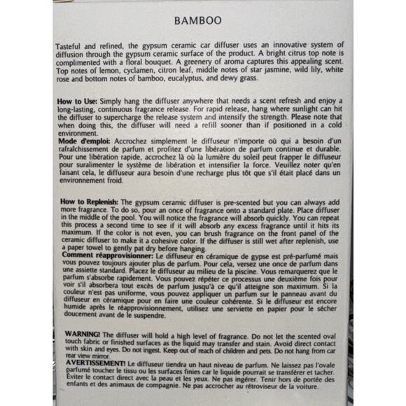 Stone Candles • Scented Oval Diffuser Bamboo • BNIB NEW IN BOX - Picture 3 of 5